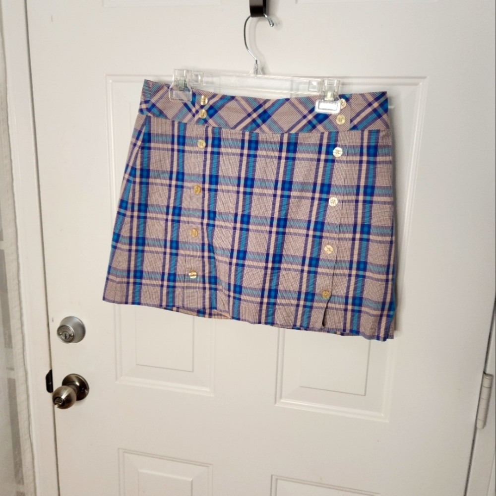 Lady Hagen Plaid Skort Purples and‎ Blues  Size 10